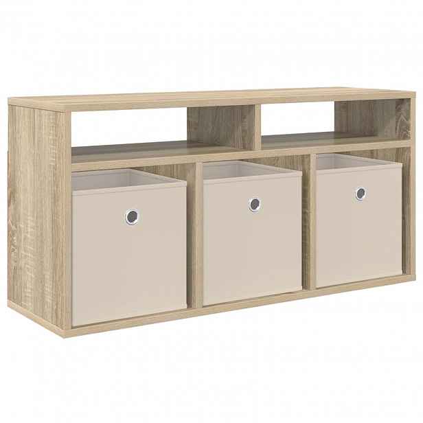vidaXL Nízký skříň se zásuvkou Sonoma dub 87 x 27,5 x 43 cm