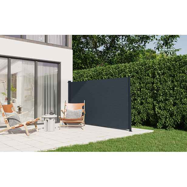 Zatahovací markýza/boční zástěna BestBerg BBSU-S350CG / 180 × 350 cm / šedá