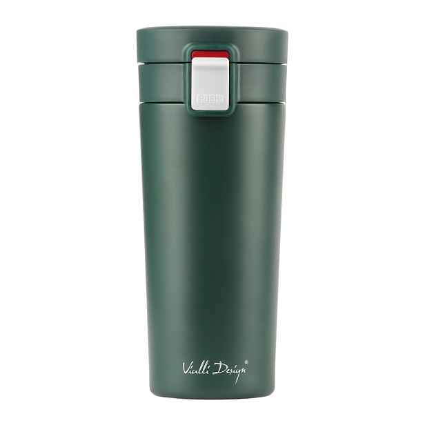Zelený cestovní termohrnek Vialli Design Fuori, 400 ml