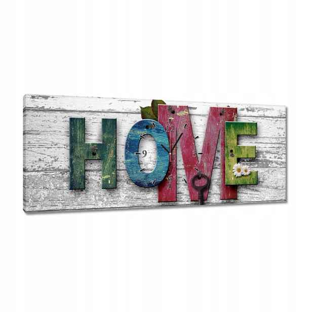 Hodiny 100x40 Nápis Home