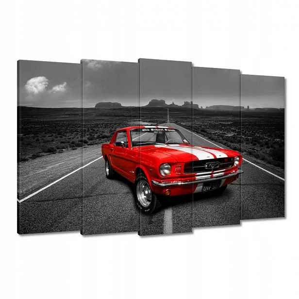 Obrazy 150x95 Červený Ford Mustang Usa