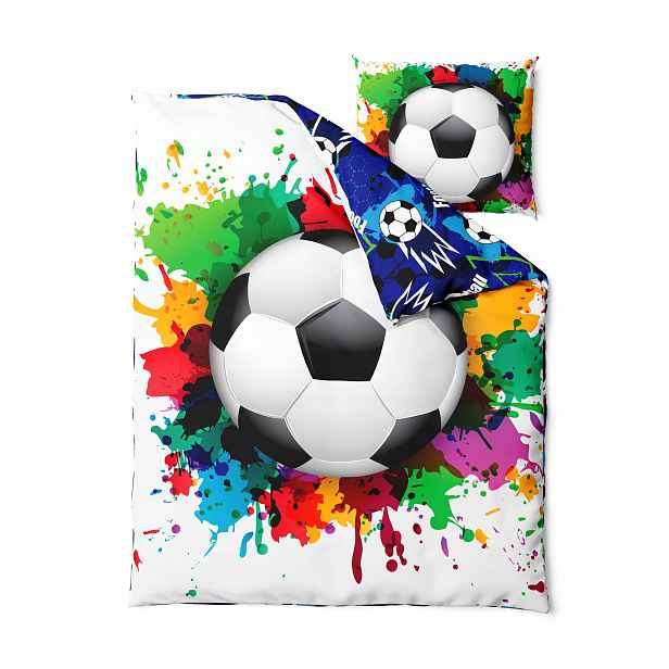 Dětské Povlečení 160x200 Bavlna Fotbal 2dílná