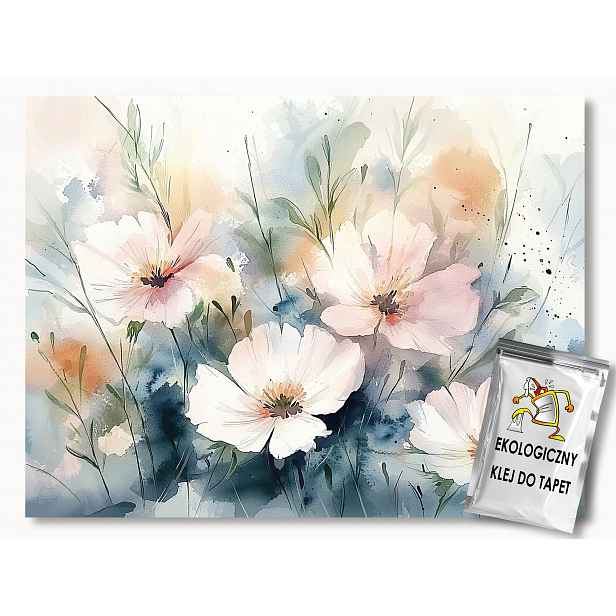 Fototapeta Flizelina Akvarel Příroda Zahrada Květiny Kytice 200x140 110g