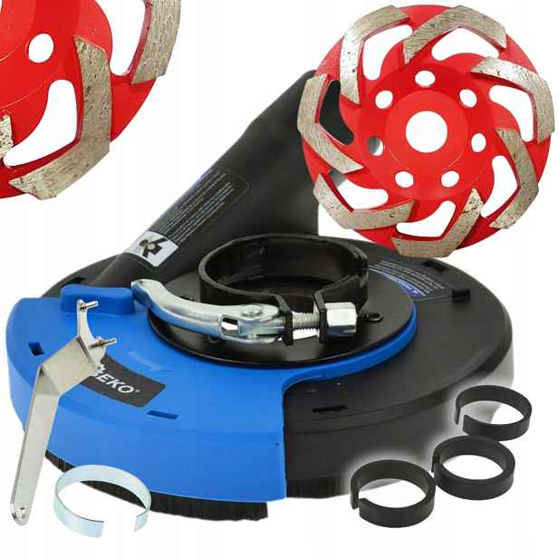 Set Protiprachový Kryt Brusky 125 mm Kotouč L-shape Beton Maska