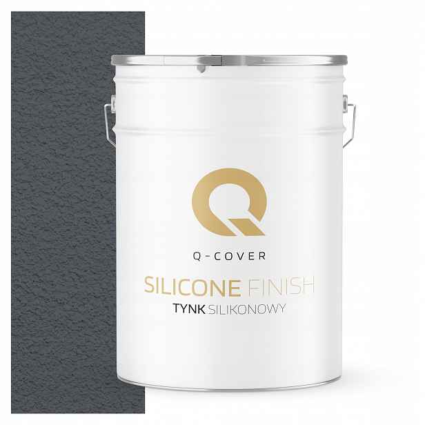 Silikonová Fasádní Omítka Šedá Grafitová F256 25KG Granulace 2.0mm