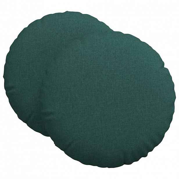vidaXL Polštáře na sedadla 2 ks Textil Tmavě zelená Ø60 x 21 cm