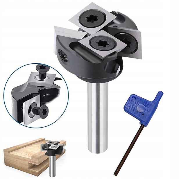 Zarovnávací fréza na dřevo 25,4 mm, velikost stopky 6 mm, 4 zuby