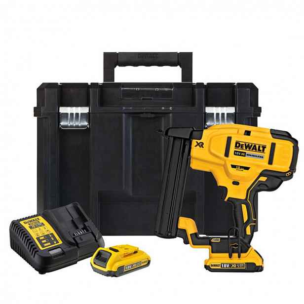 DeWALT - 18V AKU sponkovačka 12-38 mm, 2x aku 2,0 Ah XR, nabíječka DCN681D2