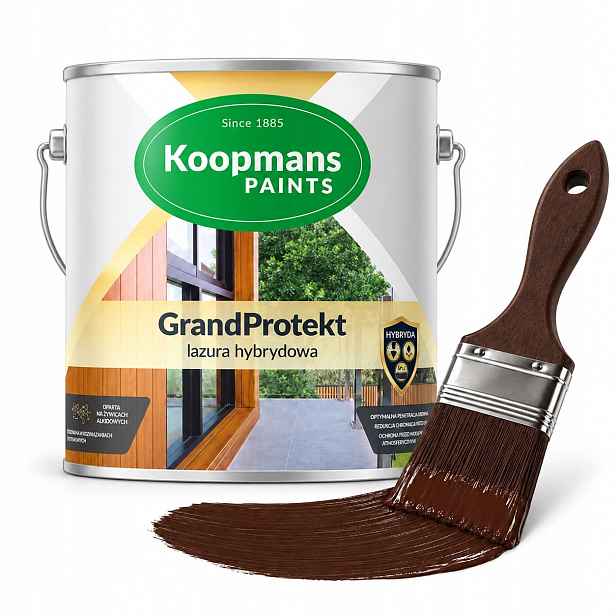 Hybridní lazura na dřevo Koopmans GrandProtekt 904 dub burgundský 5 l