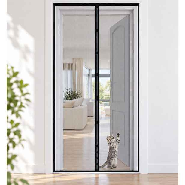 Moskytiéra Apalus Vp 90x215 cm magnetická černá odolná vůči drápům
