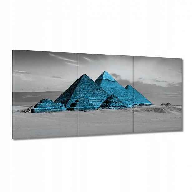 Obrazy 120x60 Modré pyramidy