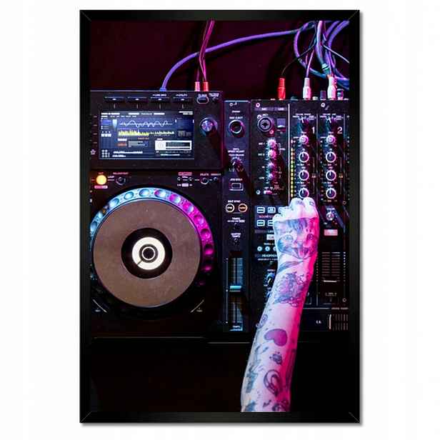 Plakáty v rámu 40x60 Dj hrající hudbu Party