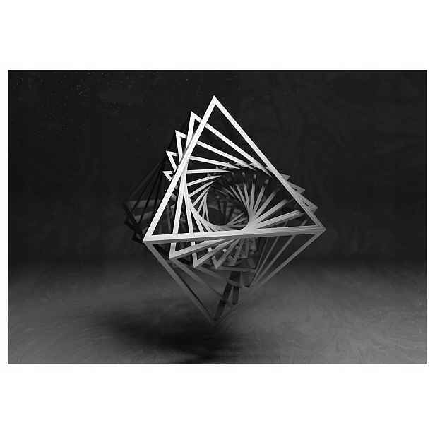 Fototapeta Bílý Oktaedr Geometrie Abstrakce Iluze 300x210 lepidlo