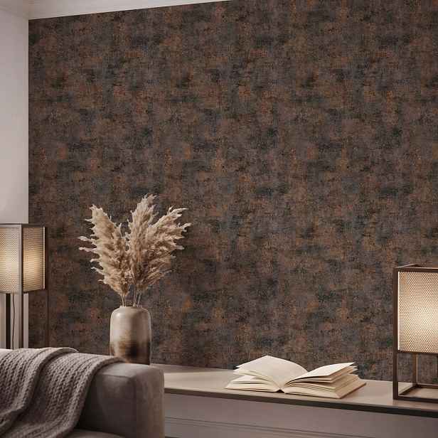Hnědo-šedá Tapeta Samolepicí Efekt Betonu Silný Loftový Styl Tapety