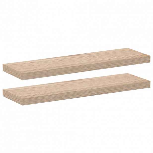 vidaXL Plovoucí police 2 ks 80 x 23,5 x 4 cm kompozitní dřevo