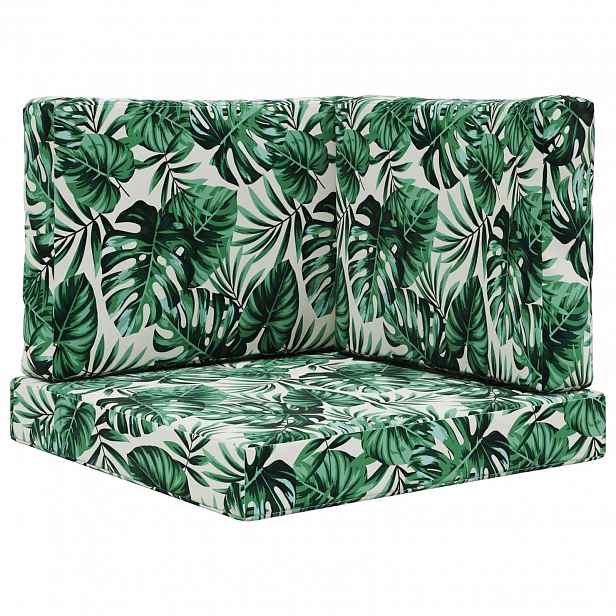 vidaXL Venkovní polštář na pohovku Polyester Vzor listů 60 x 60 cm