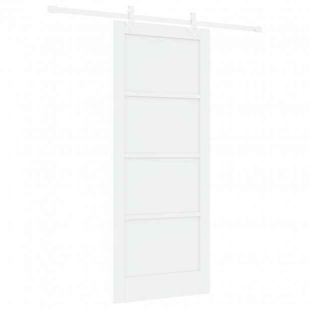 vidaXL Posuvné dveře Bílá 83 x 202 cm Masivní borovicové dřevo