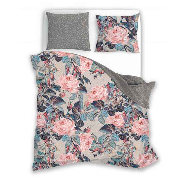 Elegantní Povlečení Povlaky Růže Květiny Provence 100% Bavlna 140x200