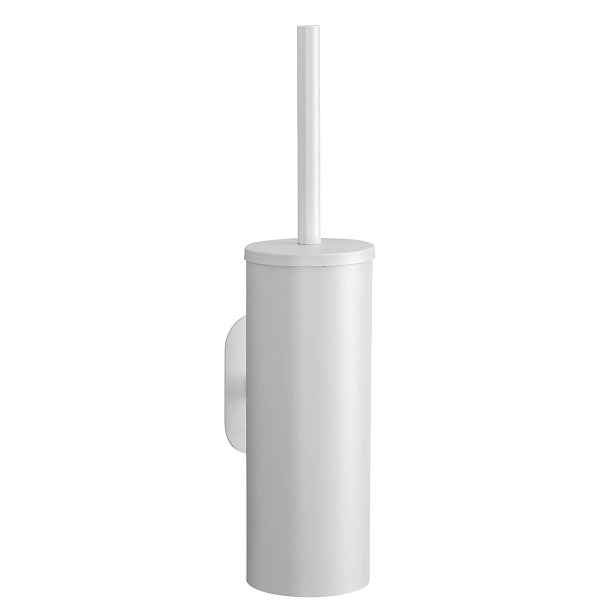 Koupelnový Wc kartáč na toaletu s nádobkou na zeď, bílý, 39,5 cm
