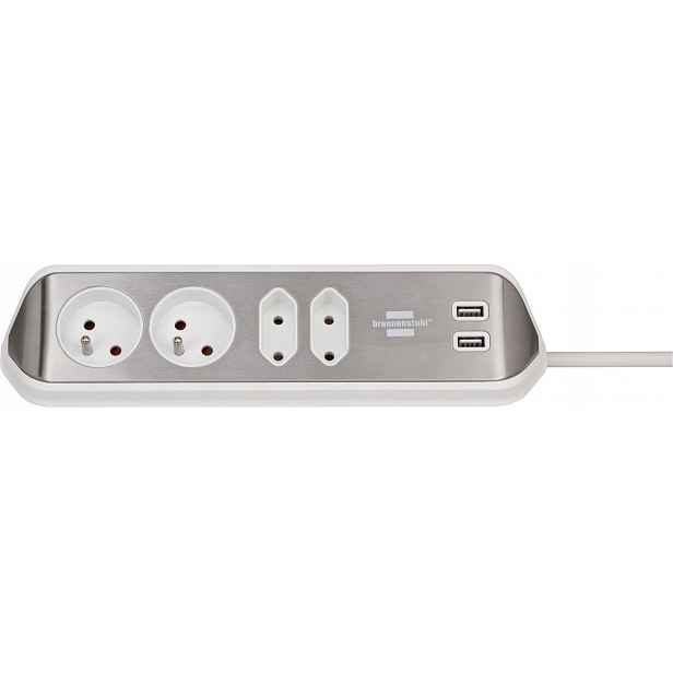 Rohová Lišta Nábytková Zásuvka Stolní Usb 3,1A
