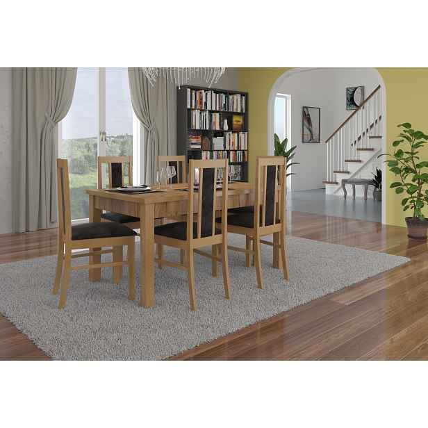 Rozkládací jídelní stůl 140(180)x80 cm CADLA 6 - dub craft