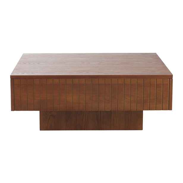 Tmavě hnědý konferenční stolek z MDF 90x90 cm Furuvik – Jotex