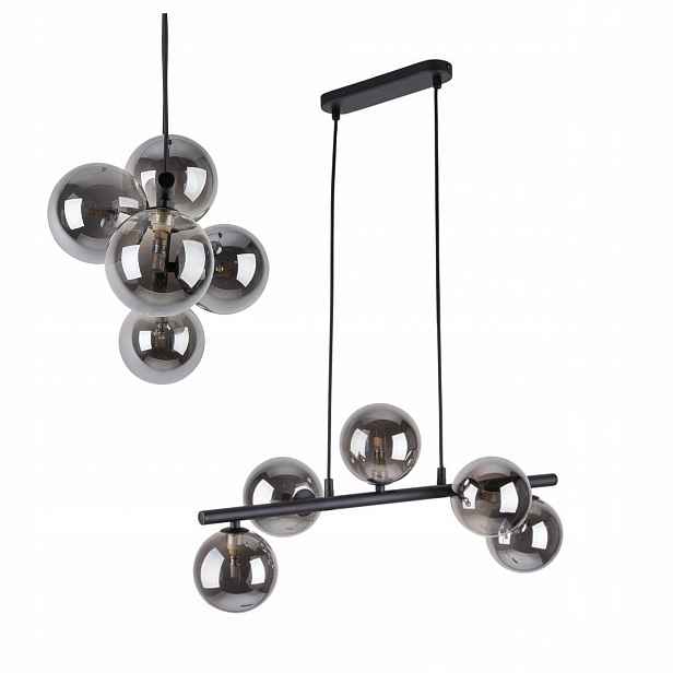 Závěsná stropní lampa Estera Černá Pět zdrojů G9 Sklo do kuchyně Tk Lighting