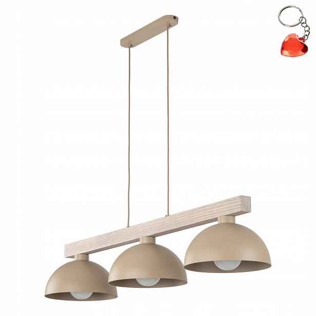 Závěsný lustr Oslo Sabia Béžová 3 zdroje E27 Kov Tk Lighting