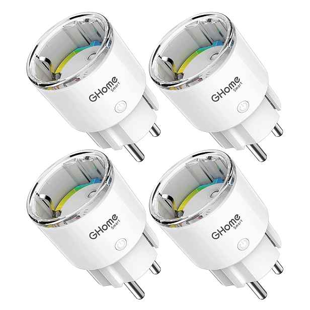 Chytrá Wifi Zásuvka 4 Ks Alexa Google Home Měření Energie
