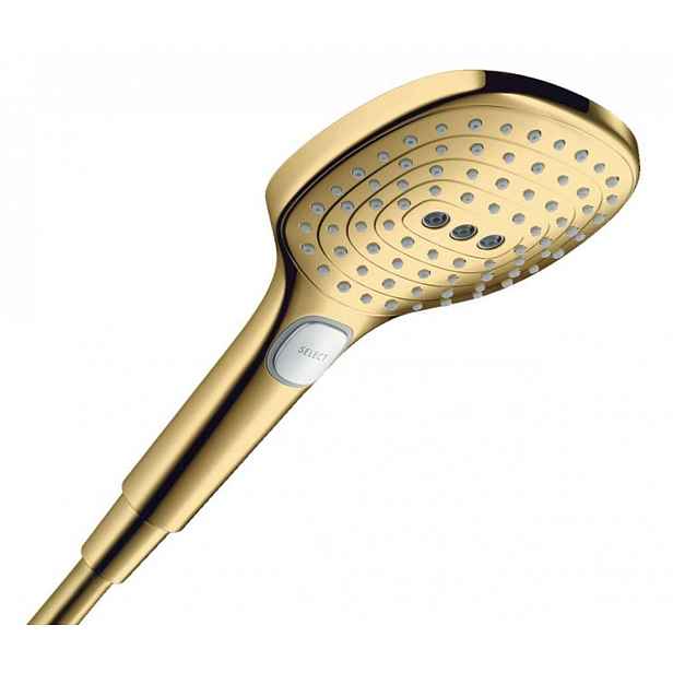 Hansgrohe Raindance Select E - Sprchová hlavice, 3 proudy, EcoSmart, leštěný vzhled zlata 28728990