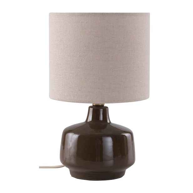 Hnědá/krémová keramická stolní lampa (výška 29 cm) Laila – Jotex