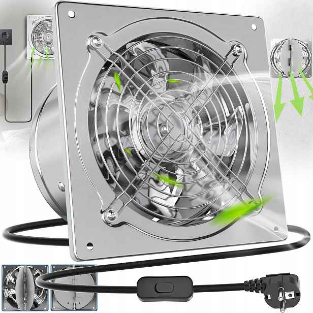 Odtahový Kanálový Ventilátor 150 MM 525 M3/H Pro Koupelny, Kuchyně, Toalety