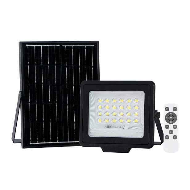 Solární Led reflektor Norla Černý Moderní IP65 Neutrální bílá barva pro zahradu