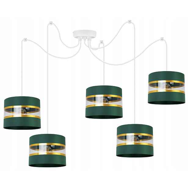 Závěsná Stropní Lampa Pavouk Lustr Glamour Stínidlo Zelená Do Pokoje