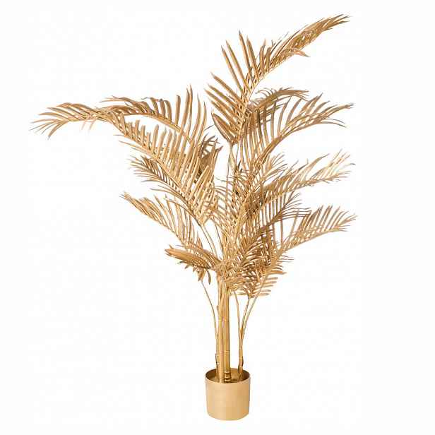 Beliani UMĚLÁ ROSTLINA v květináči 160 cm Zlatá Palma Areca