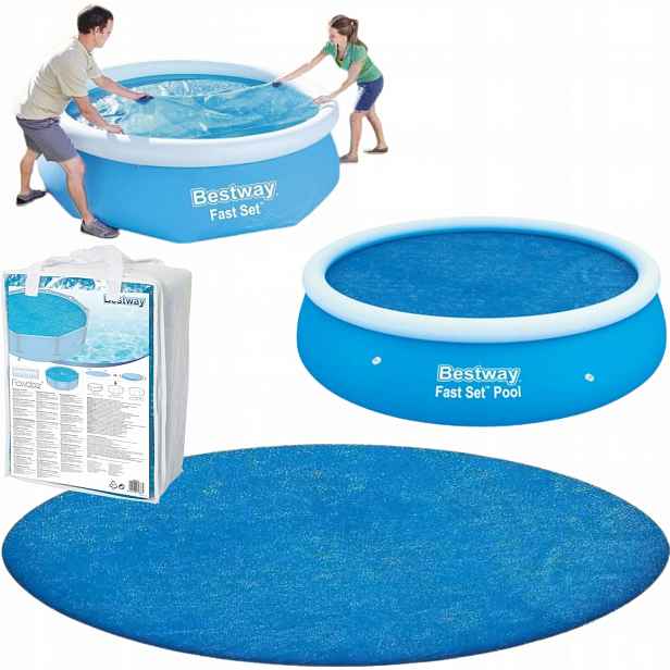 Krycí Plachta Do Bazénu 427 CM Podložka Bestway 2V1 Obal Na Bazén Fólie