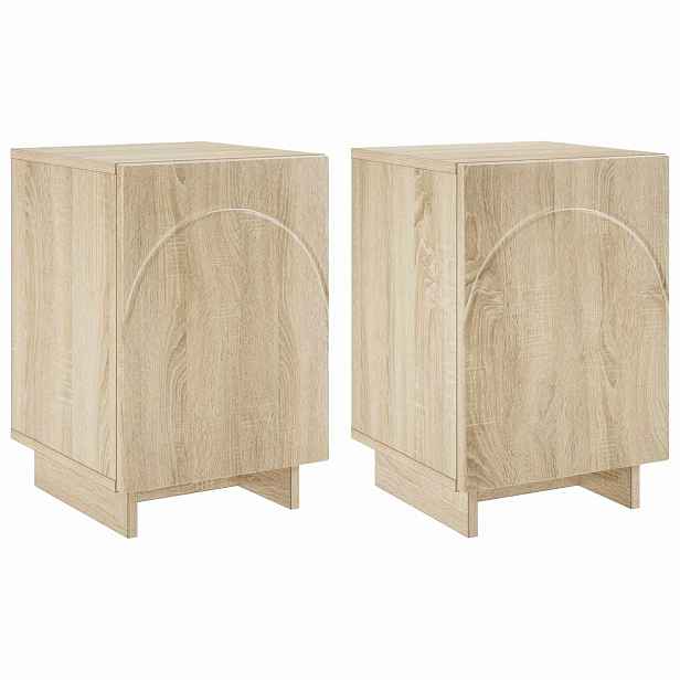 vidaXL Noční skříňka 2 ks Dub sonoma 33,5 x 34,5 x 50 cm
