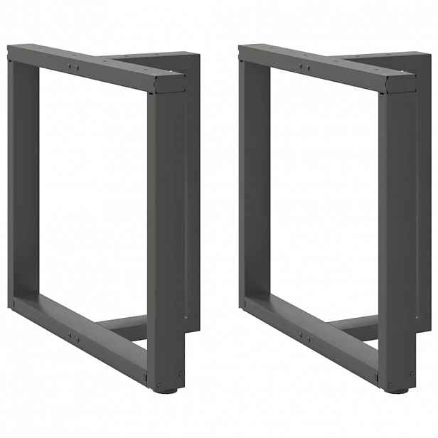vidaXL Nohy k jídelnímu stolu ve tvaru T, 2 ks, antracitové, 70 x 35 x (72-73) cm, ocel