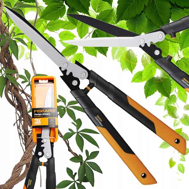Zahradní nůžky Ostré Fiskars Dvouruční Nůžky Na Živý Plot Pro Zahradu 1023631