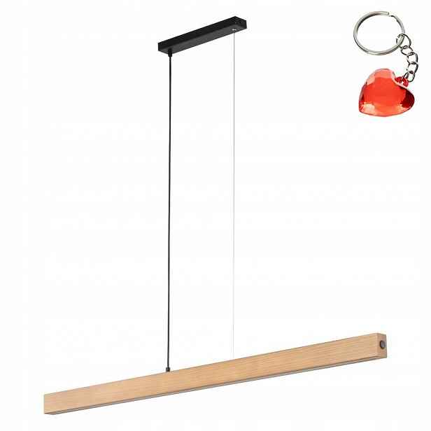 Závěsná lampa Moderní Hnědá Teo Led Dřevo Nastavitelná 100 cm Tk Lighting