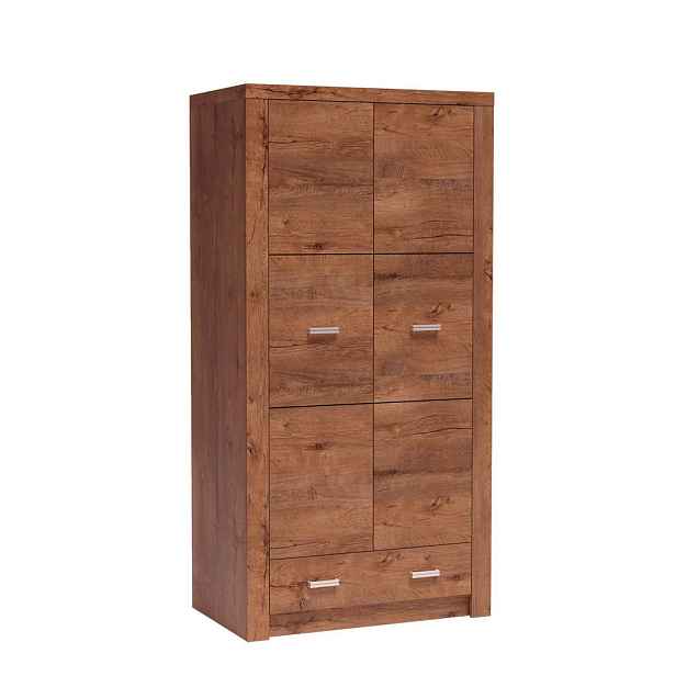 MASSENO ŠATNÍ SKŘÍŇ S OTOČNÝMI DVEŘMI ZERI, 96/192/58 cm 2dveřová, hnědá