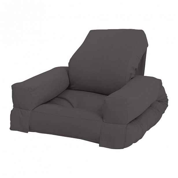 Dětské rozkládací křesílko Karup Design Mini Hippo Dark Grey