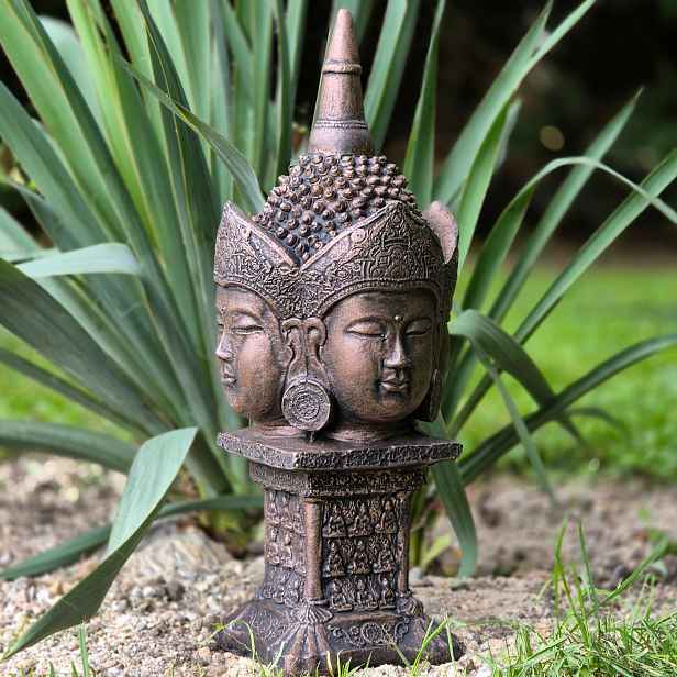Figura Buddha 4 Tváře 37 cm Fabriq Měděná dekorace zahrady Zen Orientální
