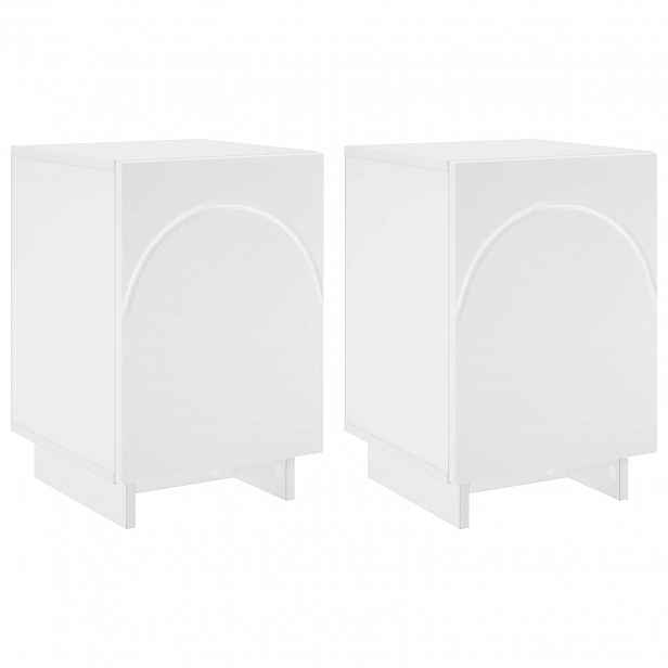 vidaXL Noční skříňka 2 ks Bílá 33,5 x 34,5 x 50 cm Kompozitní dřevo