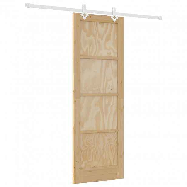 vidaXL Posuvné dveře Přírodní a bílá 73,5 x 211 cm