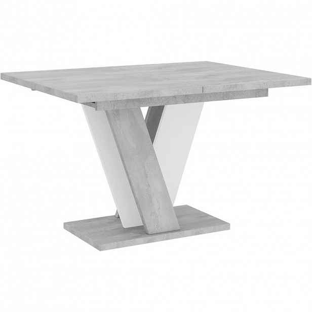 Home Collective JÍDELNÍ STŮL rozkládací 120–160 cm betonově šedý mix bílá