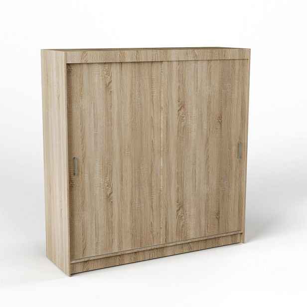 MASSENO ŠATNÍ SKŘÍŇ S POSUVNÝMI DVEŘMI EDERA, 200/210/60 cm 2dveřová, dub Sonoma