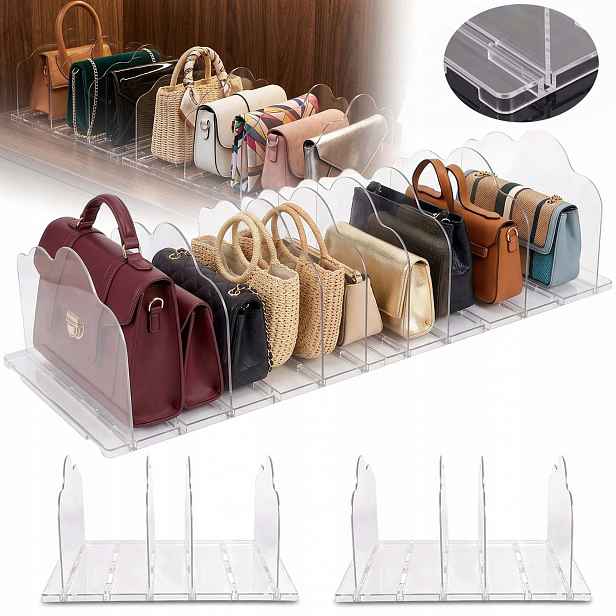Separátory Polic 2 Kusů Pvc Průhledné Regálové Příčky 67X24X17 CM
