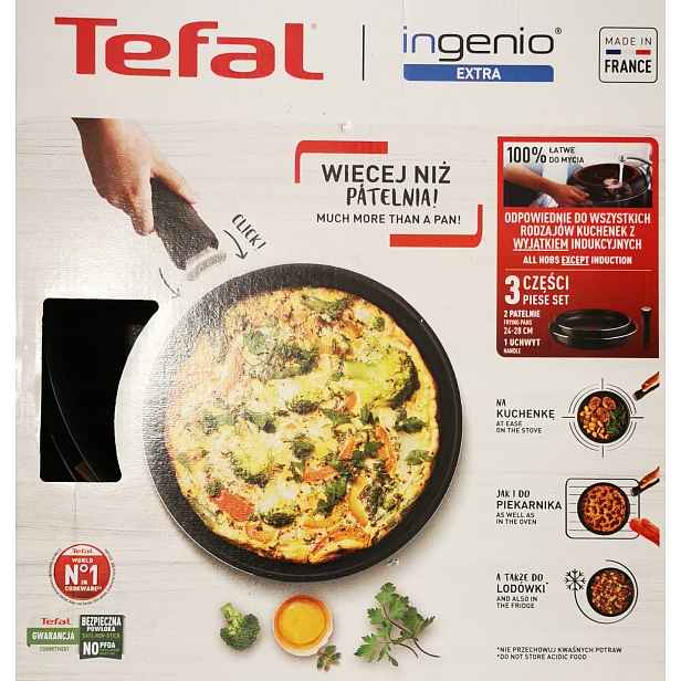 Tradiční pánev Tefal Ingenio 24 cm nepřilnavá, 3 prvky