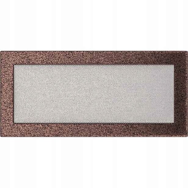 Ventilační mřížka do krbu 17x37 měděná